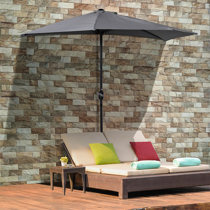 Brunn 293cm Balcony Parasol, Grey