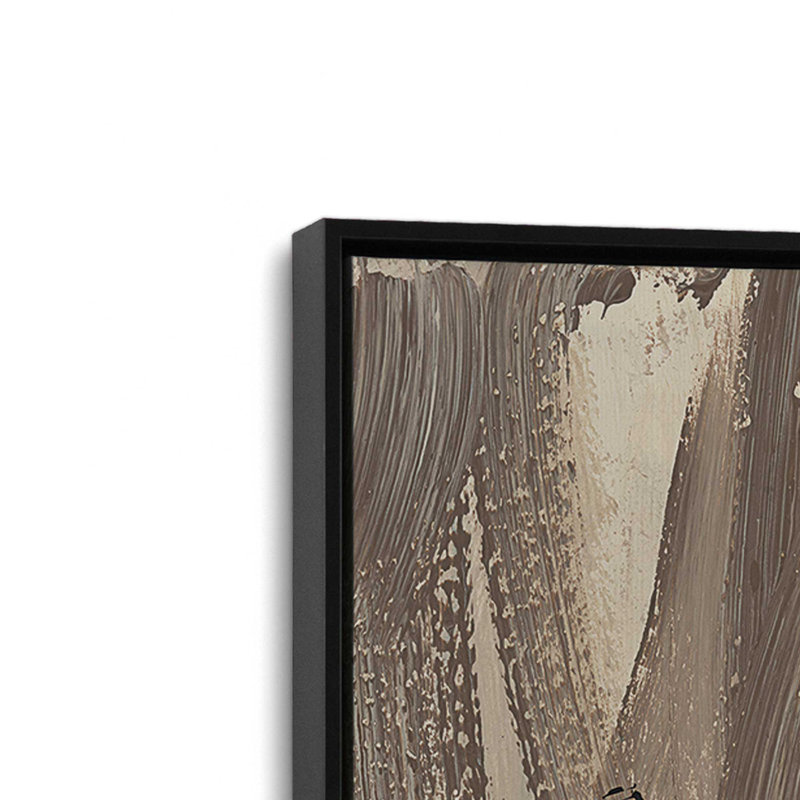 Earth and Shadow Set of 2, Satin Black Floater Framed, 19" H x 26" W