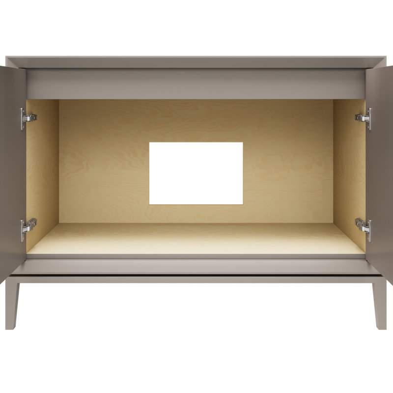 Ensemble de meuble-lavabo simple 48 po Alexandra, Taupe Taos, Nickel satiné, 48"