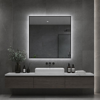 30" x 36" LED Mirror with Aluminum Frame, Backlit, Anti-Fog, Dimming, 3 Color Temps