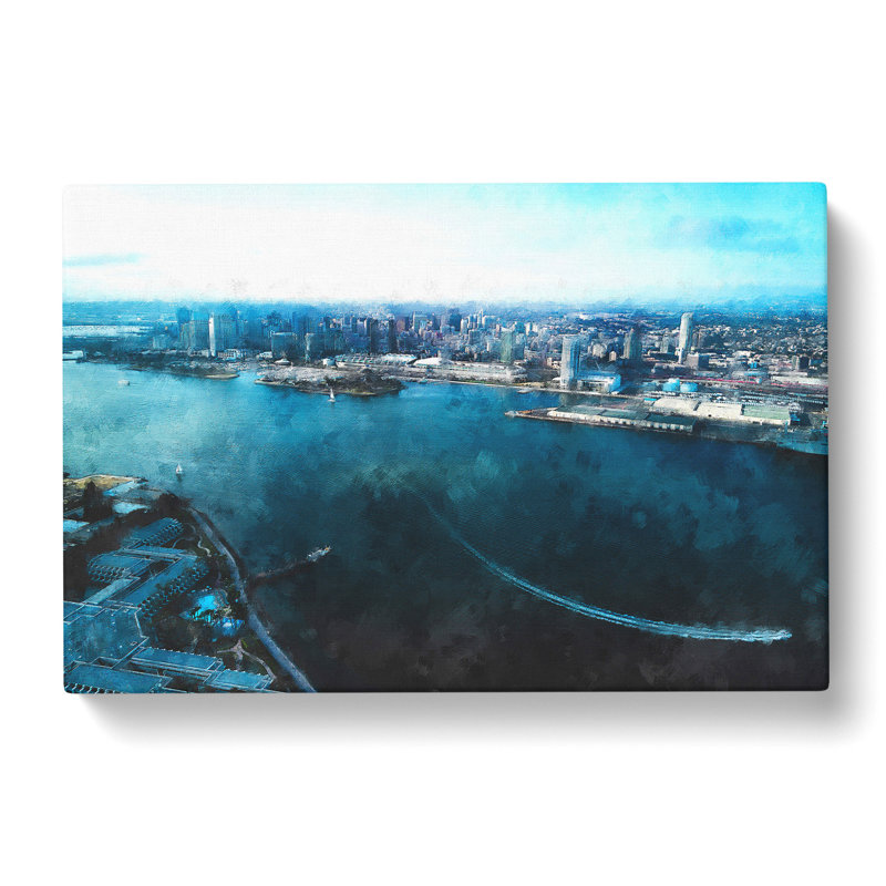 San Diego Skyline - Wrapped Canvas Painting, 35cm H x 50cm W x 3cm D