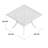 Square Dining Table, Dark Lava Bronze