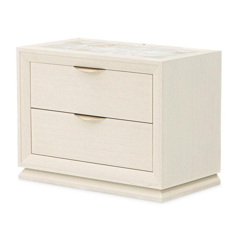 2 - Drawer Solid Wood Nightstand