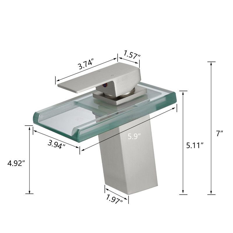 Single Hole Bathroom Faucet with Drain Assembly, Brushed Nickel