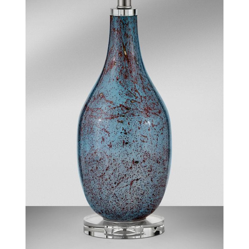 Bitonto 29" Light Blue and Red Table Lamp with USB Port