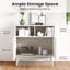 80cm Compact Small Sideboard, Ribbed Door Storage Cabinet-1353864434
