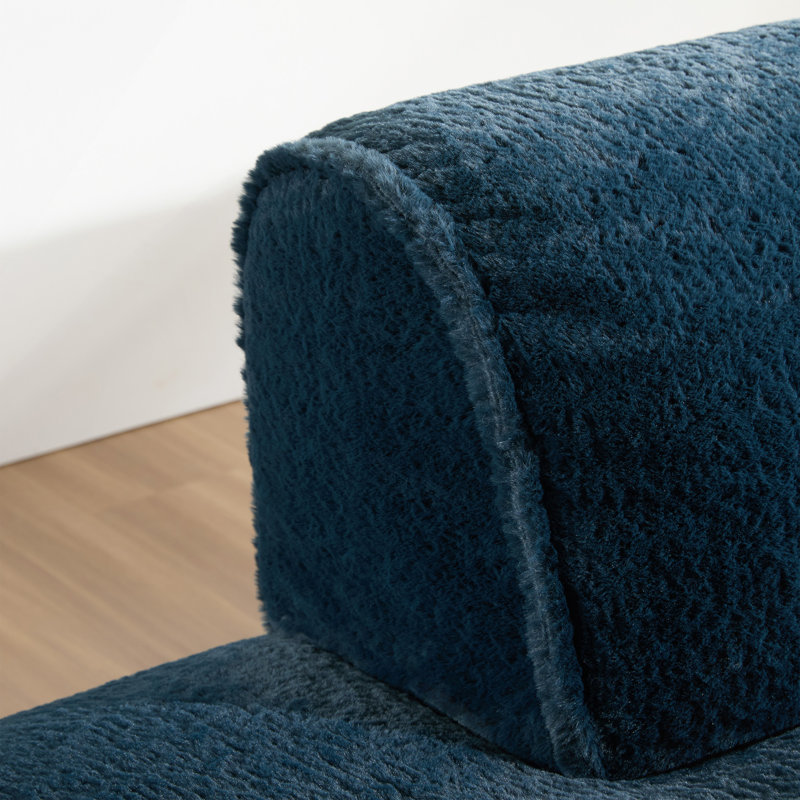 Canapé-lit modulaire surdimensionné de 90,0 po, entièrement compressé, spacieux et rembourré de mousse pour le salon, conception adaptée aux personnes âgées, combinaison de 2 PC gratuite, aucun assemblage requis
