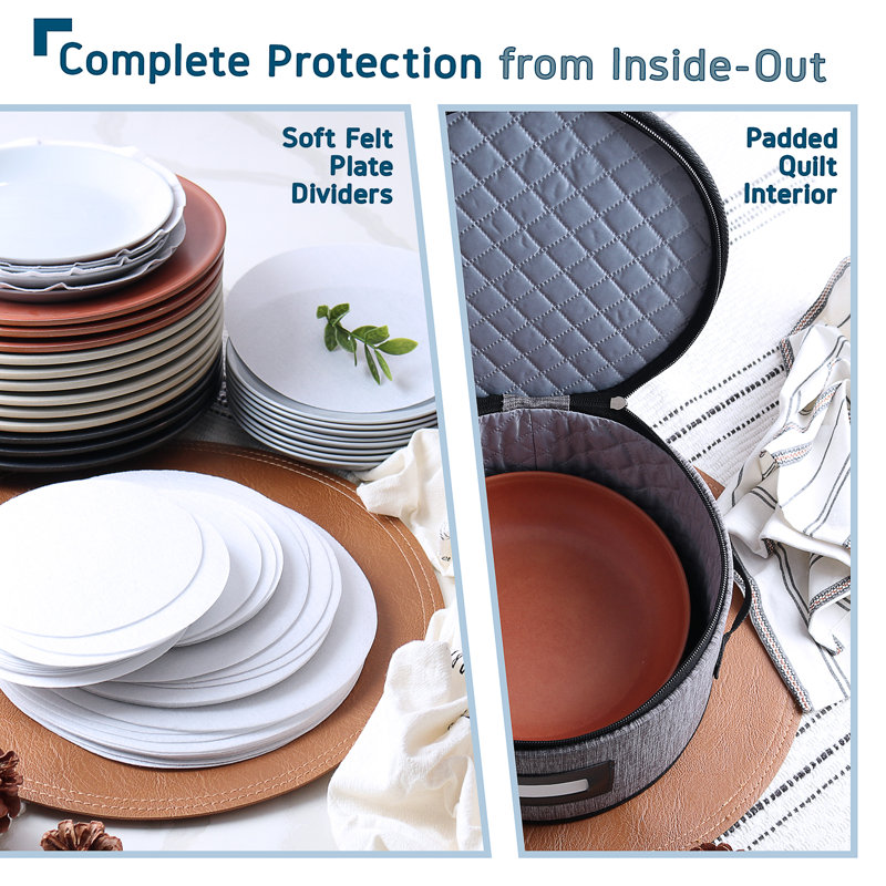 4-Piece Hard Shell Dinnerware Storage Set