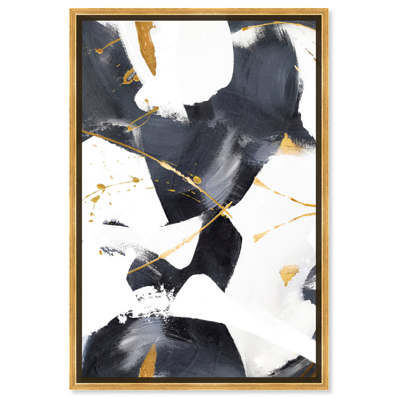 " Amani 2 ", Framed Canvas, 45" H x 30" W , Gold