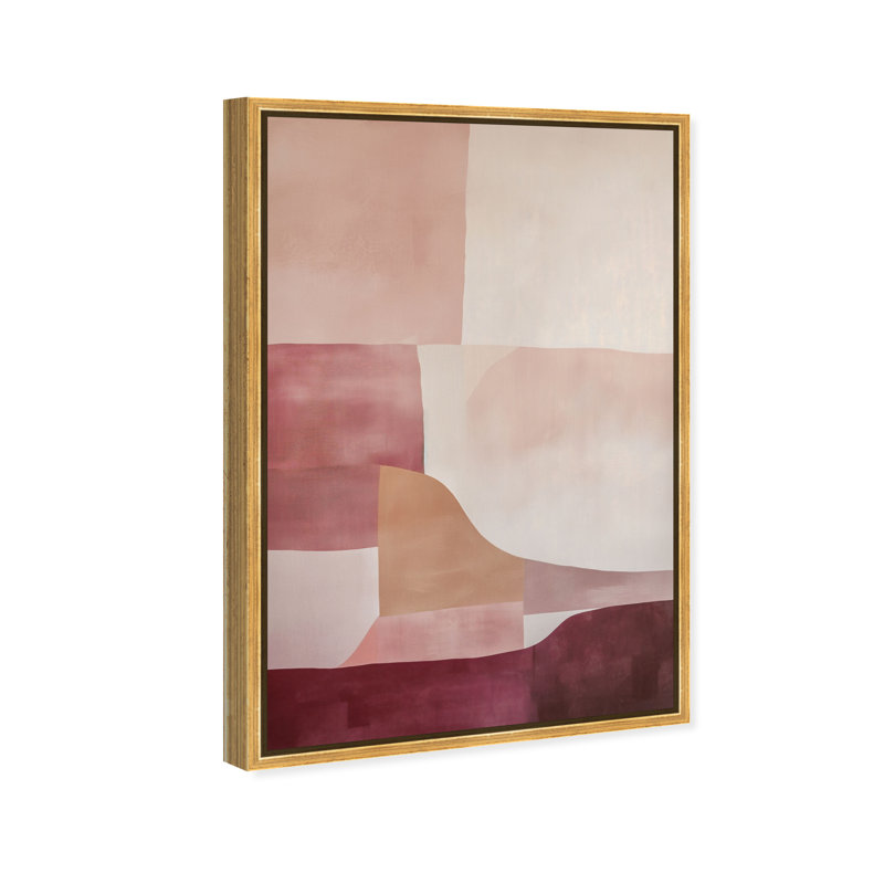 Ruby Dreams II Canvas Abstract Print by Oliver Gal, Black Frame, 10 x 15, 46"H x 31"W, Gold Frame