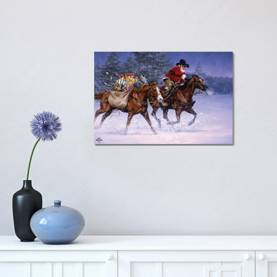 Christmas Rush 1 Piece Wrapped Canvas Wall Art