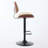 Mid Century Modern Adjustable Counter Height Leather Upholstered 360°Swivel Bar Chairs For Kitchen Island/Dining Room/Cafe,Set Of 2-2034772558