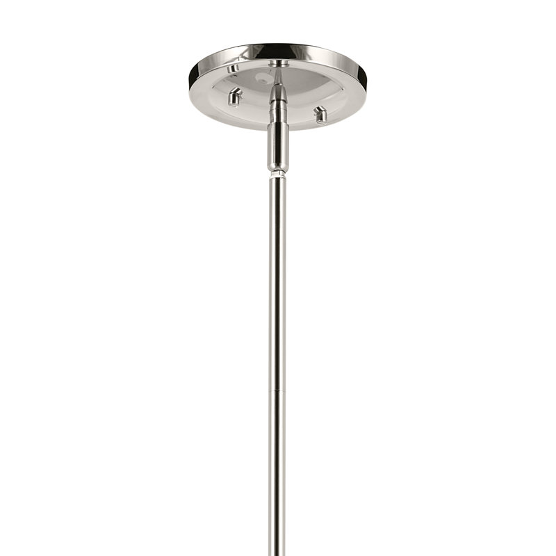 Updated Traditional Arm Chandelier, 15" H x 30.75" W x 30.75" D, Polished Nickel, 4