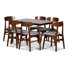 Caveney Wood Dining Set with Rectangle Table and Chairs