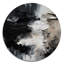 Duffie noir à motifs Splash Paint Art II - peinture abstraite ronde, art mural en métal-88628749
