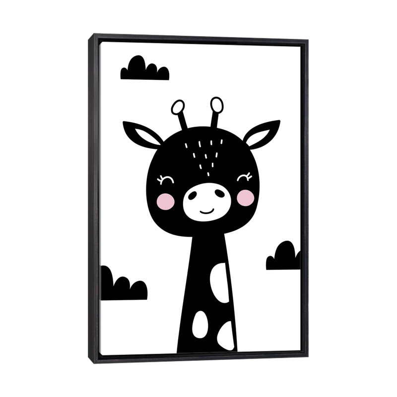 Gironde Scandi - impression d'art graphique, Pas de tapis, H 60 po x l 40po x P 1,5 po, Toile avec cadre noir patiné