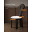 Chaise en bois de mouton rétro avec dossier Vintage