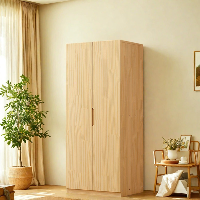 Simple Wooden Colour Wardrobe, H 79 po x l 32 po x P 24 po