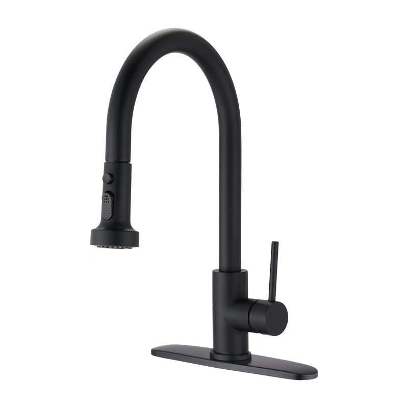 Robinet de cuisine Eqloo, Noir mat