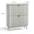 Shoe Cabinet With 2 Flip Drawers, Fluted Shoe Storage Cabinet