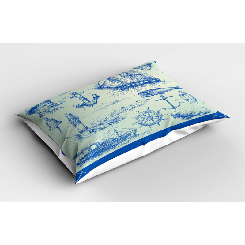 Narwhal Polyester Sham Set, Twin