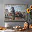 «Windmill On The Onbekende Canal, Amsterdam, 1871», reproduction d'art sur toile-96282229-96282227