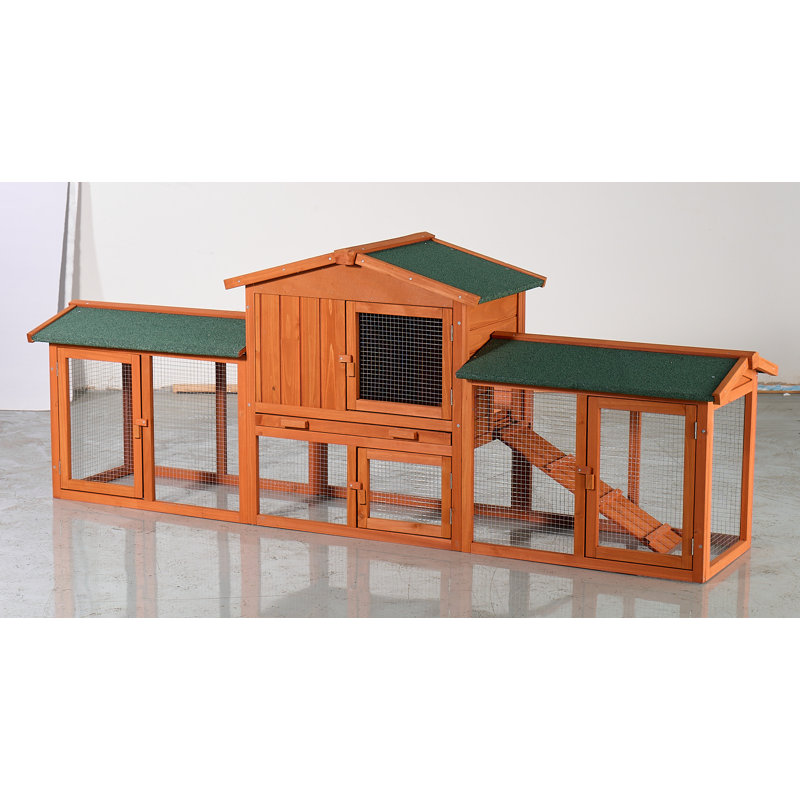 Poulailler de qualité supérieure avec ruisseau spacieux, toit imperméable et bois de sapin durable