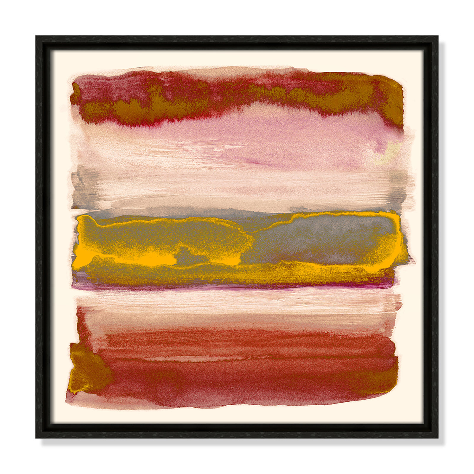 Yellow Sky II Print by Nan, Espresso, 17.5" H x 17.5" W