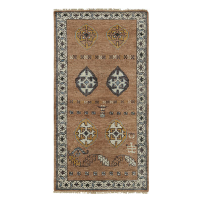 One-of-a-Kind Rectangle 3'2”x6' Hand Knotted Area Rug