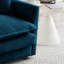 Canapé modulaire en U à 5 places en chenille bleu avec surface: