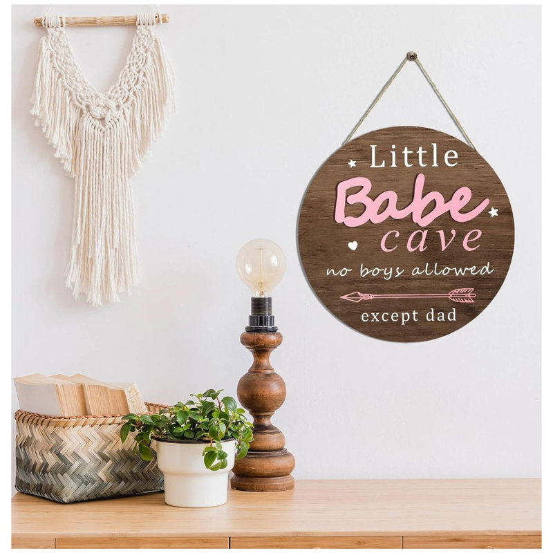 Plaque de porte de chambre de bébé Little Babe Cave
