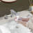 Waterfall Widespread Bathroom Faucet with Drain Assembly-95110730