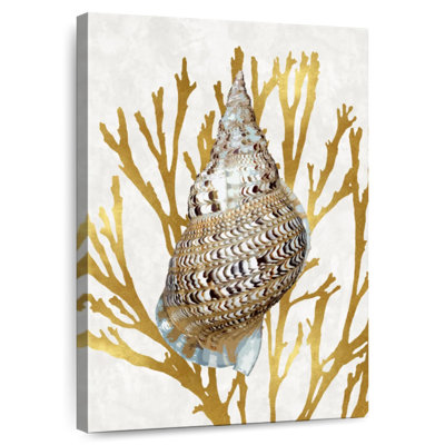 Aletra coquillage corail doré I