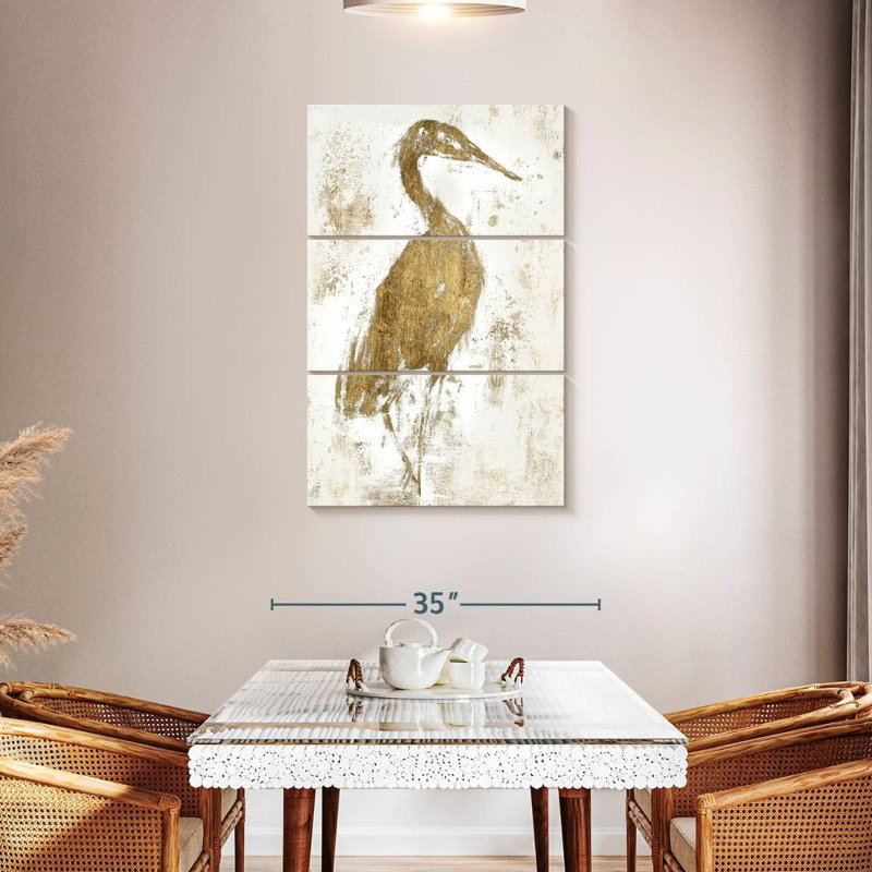 Brampt Gilded Heron I, 45'' H x 28'' W