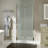 36"-37 1/4" W x 72" H Bi-Fold Frameless Shower Door with Clear Glass-81830073