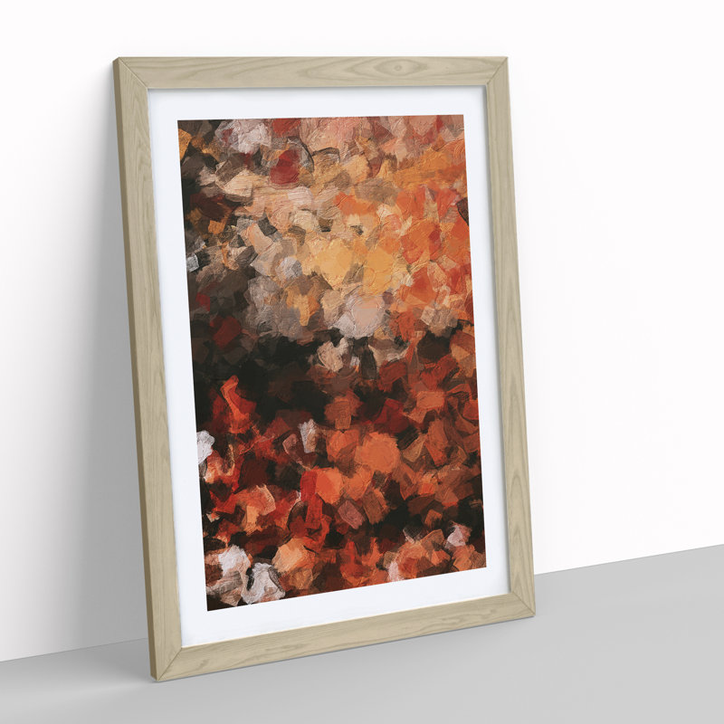 Always Belonging Abstract - Single Picture Frame Painting, 46cm H x 34cm W x 2cm D, Oak Framed