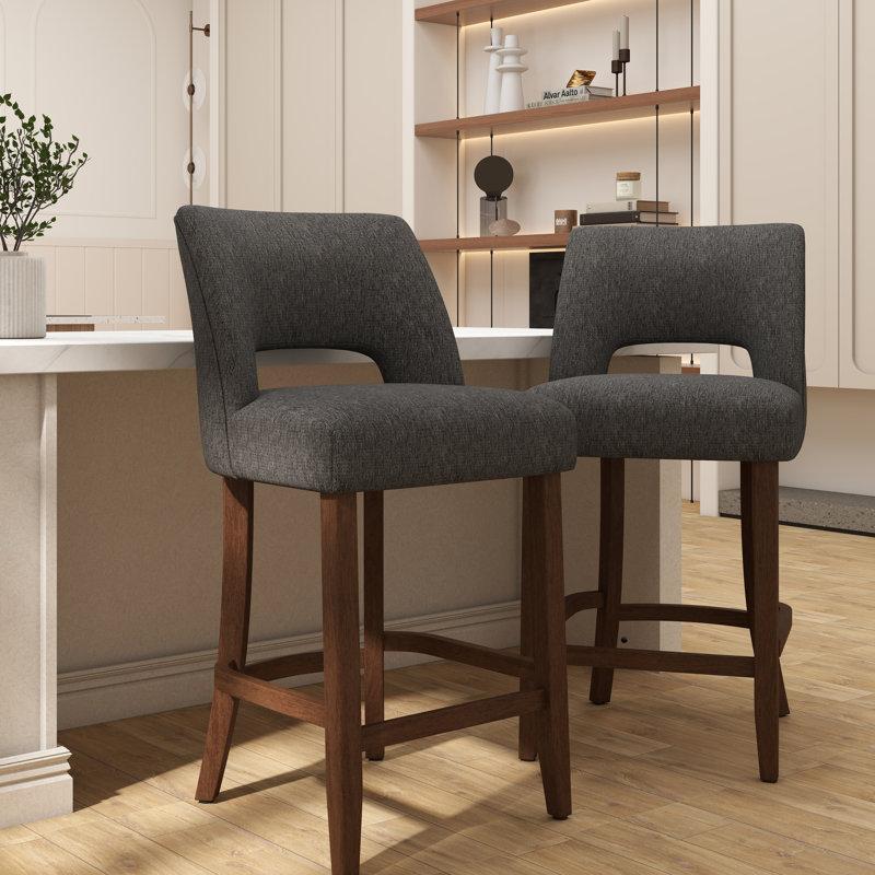 Tabouret de bar Bisto, Gris anthracite