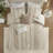 Boho-inspired Cotton Bedding Set, Full/queen, Multicolor Striped Design
