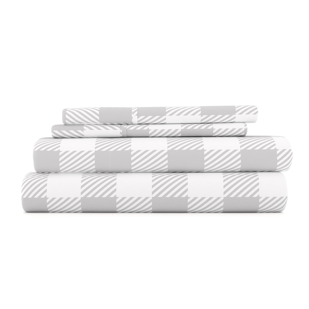  Country Plaid Pattern Microfiber Sheet Set Becky Cameron 