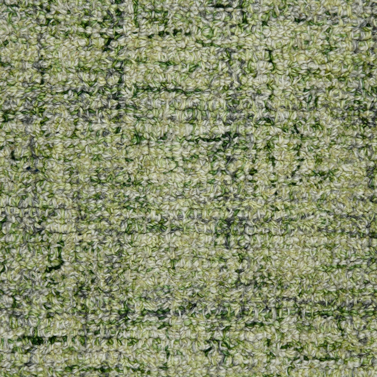 Oksen Hand Woven Wool Green Area Rug