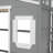 Twin Size House Loft Bed With Ladder-Gray+White Frame-493335886-493335887