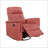 Recliners, 360° Swivel Glider Manual Recline Top Grain Leather Match Ruby Red Living Room Chair | Solid Wood|Plywood Frame-1303028142