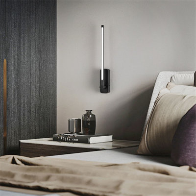 Rechargeable Wireless Magnetic Clip-on Led Art Light Fixtures – 3cct-dimmable Remote Control Black Bedroom Picture Light For Home Decor