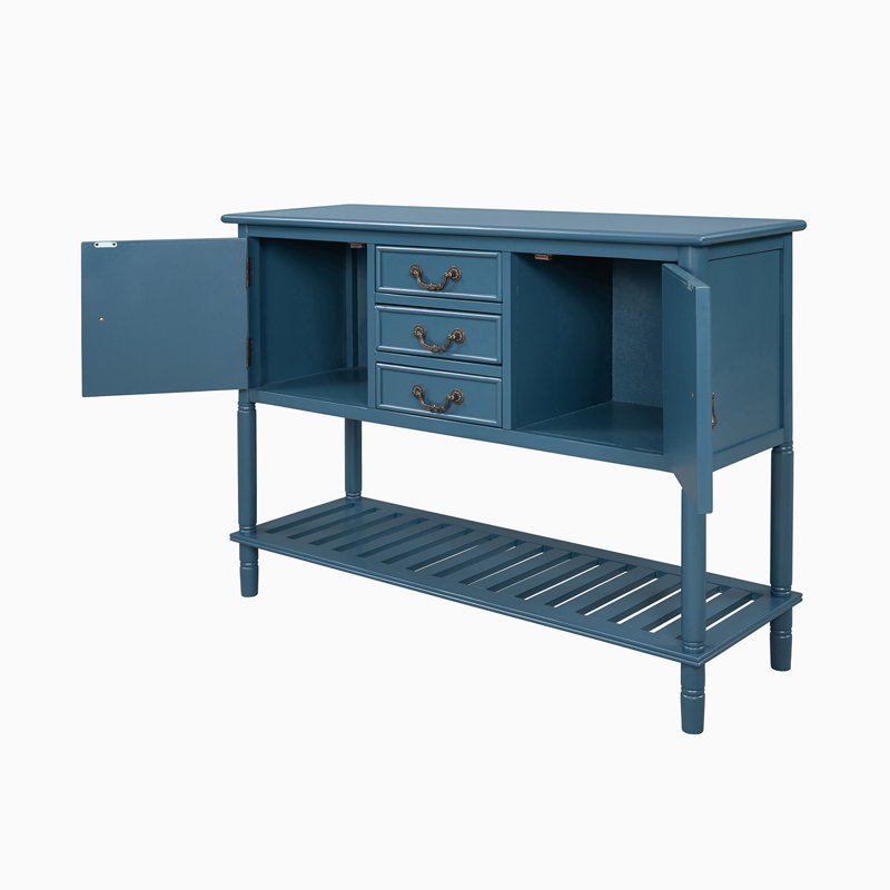 Crédence l 14,77 po avec armoire, Bleu marine
