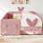 Full  Size Upholstered Platform Bed With Cute Rabbit Ear Shaped Headboard, Safety Rail, And Convenient Storage Pocket, Boucle Fabric – Perfect For Kids' Bedroom-795159230-786033665