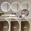 Miroir rond de salle de bain 32 po à DEL avec meuble-lavabo mural, anti-buée, 3 lumières réglables à température de couleur et à intensité variable, miroir de maquillage pour la chambre à coucher et la salle de bain, miroir intelligent pour la d?