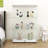 49.3"x31.7"x14.3" Two-door Glass Display Unit With Construction, White - Displays Jewelry, Bags, Shoes, Figures, Photos, Books Firmly For Living Room Bedroom Office Cabinet, Floor Standing Bedroom,