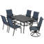 Ensemble de salle à manger 7 pièces avec trou pour parasol Haughton-129674533
