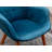 Battistina Velvet Armchair with Ottoman-409367501