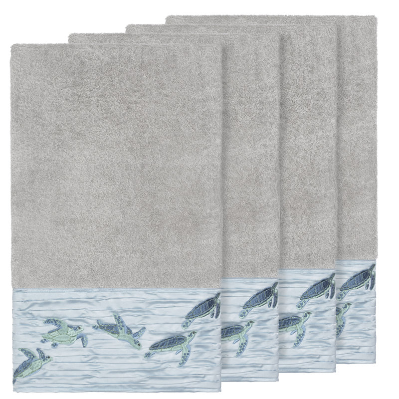 Mia Turkish Cotton Midweight Bath Towel, Light Gray